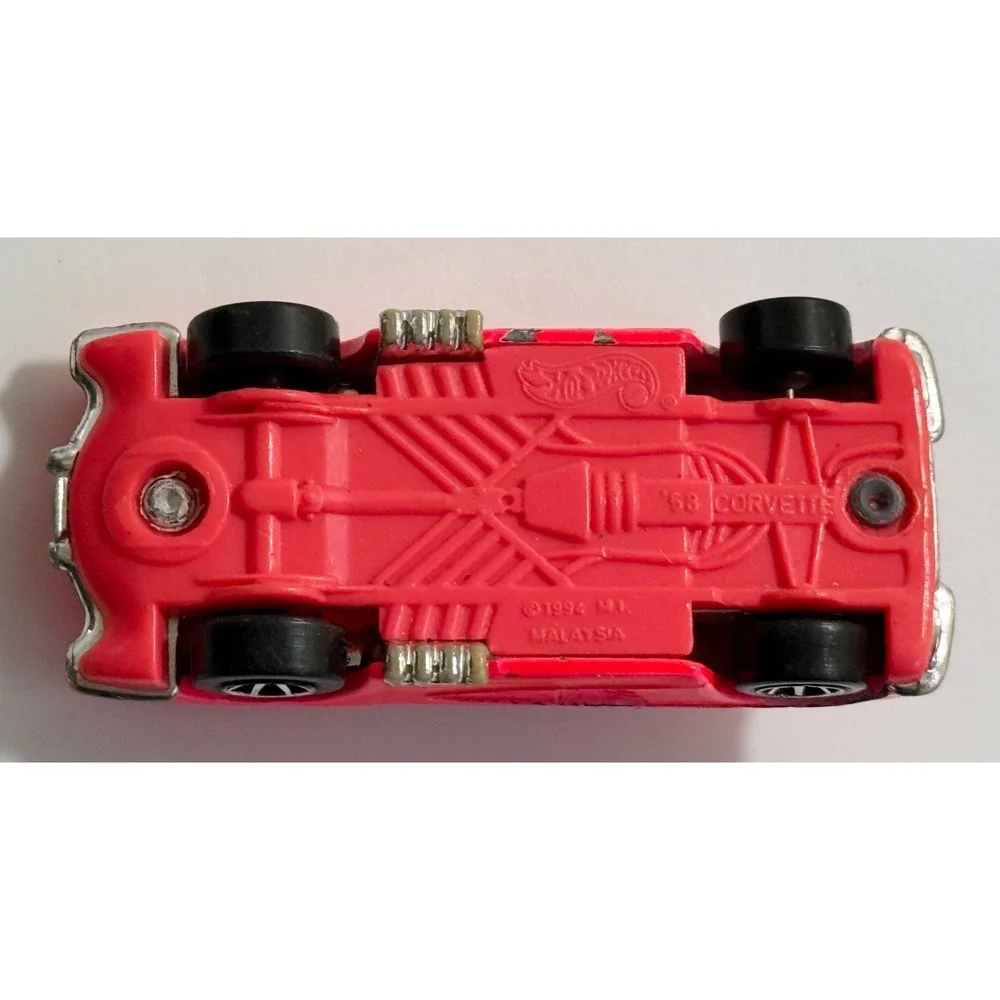 Hot Wheels 1994 Model Series #341 Pink '58 Corvette Coupe 7 Spoke Wheels‎